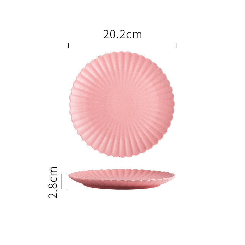 Creative Simple Solid-color Ceramic Cake Plate