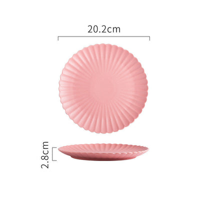 Creative Simple Solid-color Ceramic Cake Plate