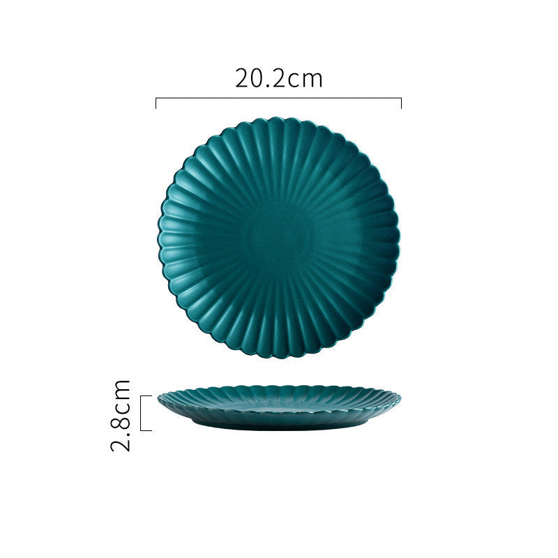 Creative Simple Solid-color Ceramic Cake Plate