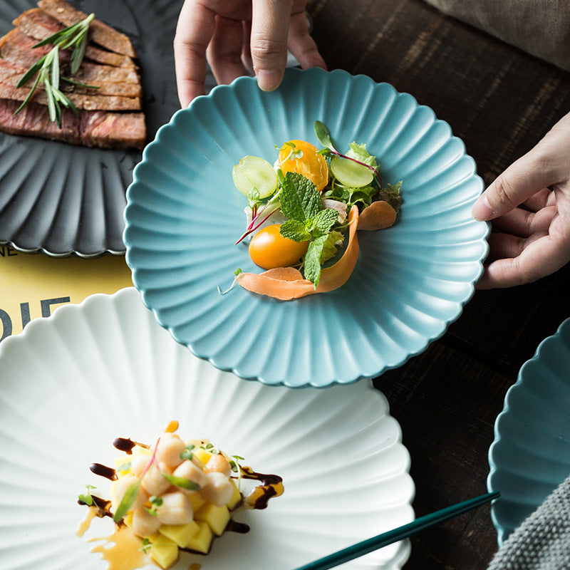 Creative Simple Solid-color Ceramic Cake Plate