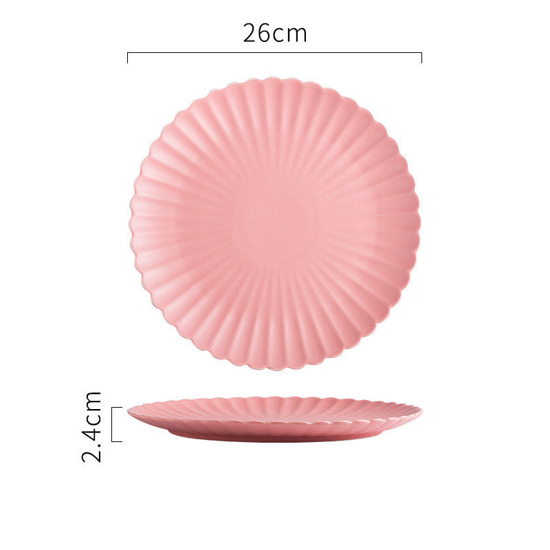 Creative Simple Solid-color Ceramic Cake Plate