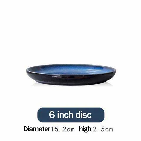 4size Tray for Decoration Blue Dishes