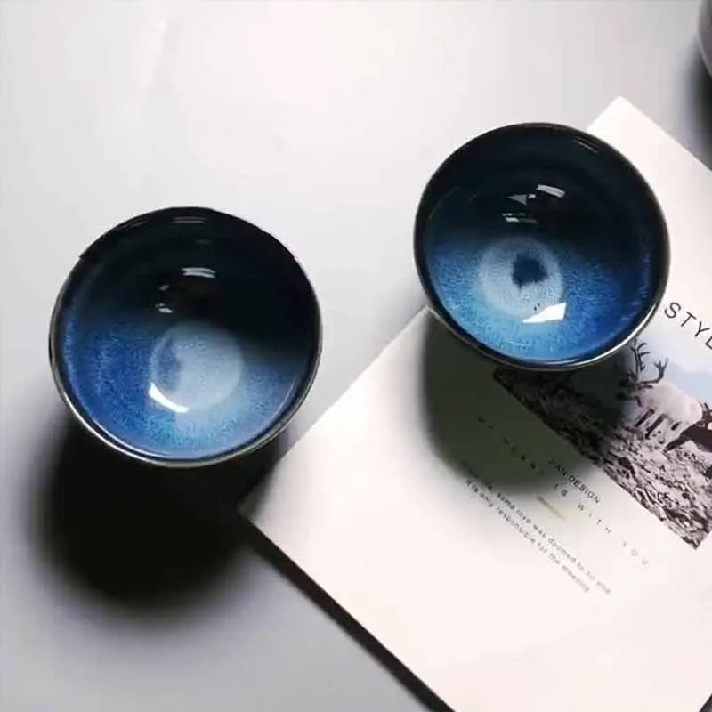 4size Tray for Decoration Blue Dishes